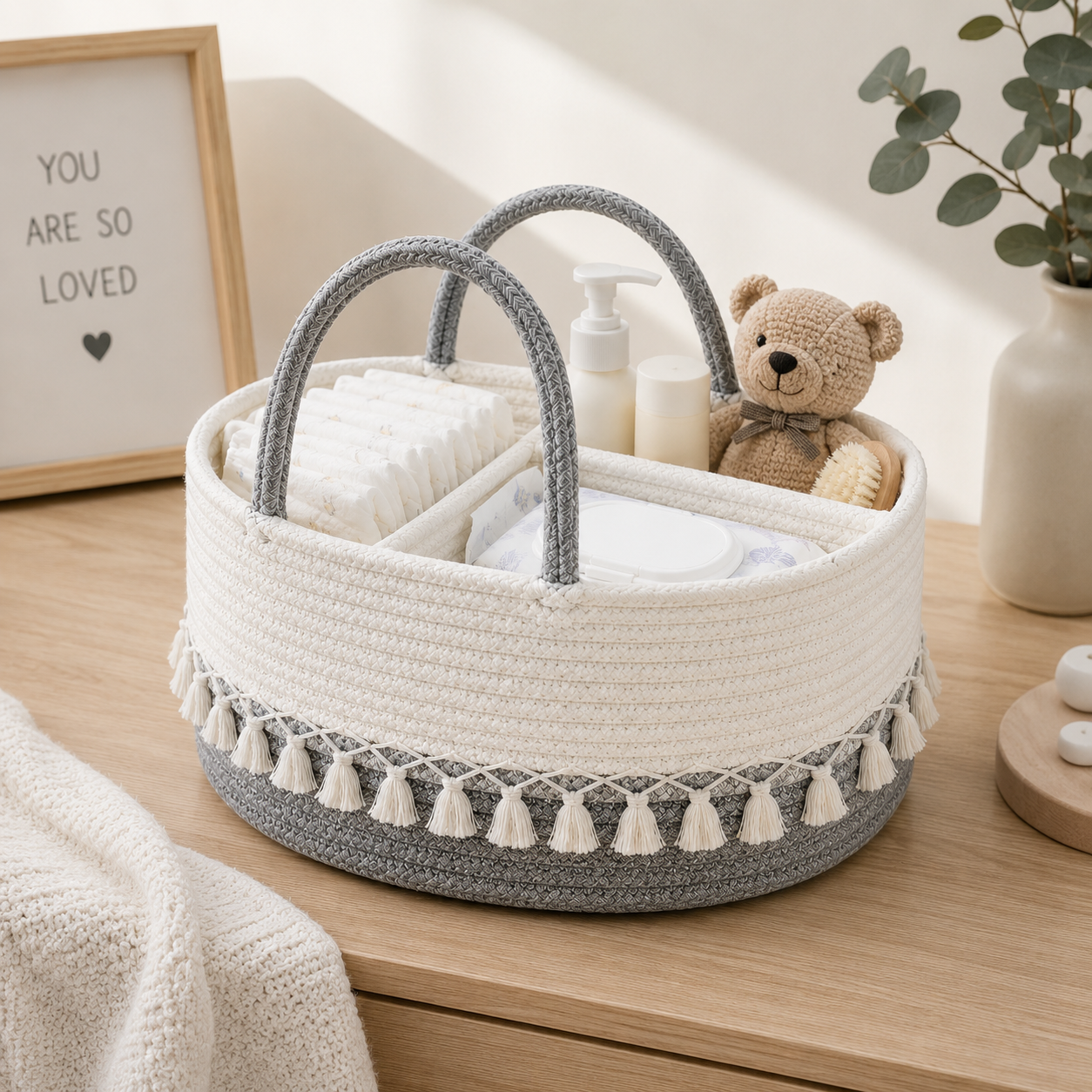 Woven Baby Nursery Storage Basket